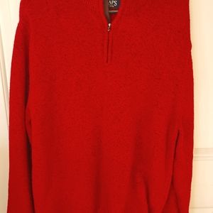 Chaps Mens Quarter Zip Pullover Sweater Cotton Size 2XL